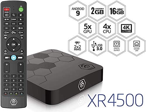 Комплект BuzzTV XR4500 и ARQ100 - Android 9 с резолюция от 4K Ultra HD И 2 GB оперативна памет и 16 GB памет