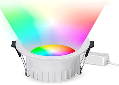 4-Инчов Led-Вградени тавана лампа с разпределителната кутия, Bluetooth LED Can Светлини, RGB + 2700 К-6500 К На избор,