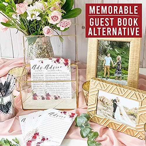 50 Цветни Сватбени Картички С Препоръките За булката и младоженеца, Алтернатива на Сватбена книга за Гости, Съвети и
