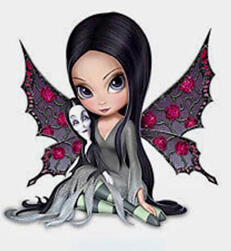 ABCraftArt: Магически чудовища (Фея Munsters) Лили-Вампирша с Диамантена Изрисувани кукли, Лили!! - САЩ! - 12 x12 или 16 x16 - Комплект за рисуване по номера!