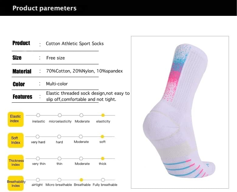Баскетболни чорапи AnsrJ за мъже или жени, Елитни спортни чорапи на подушечках с дугообразной компресия, 3 опаковки