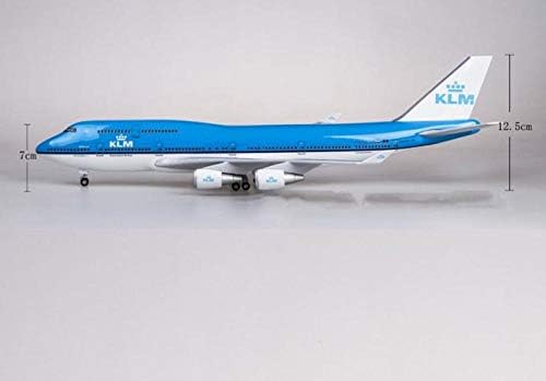 47 СМ 1/157 Мащабна Модел на Самолет, Пътнически Самолет Боинг 747 B747 KLM Royal Синьо-бял цвят на Холандските Авиолинии