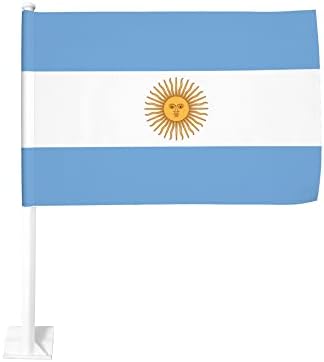 флаг на Аржентина Кола Флаг 12x18 Инча Двупосочен Автомобилен Прозорец Флаг Открит Автомобилен Интериор Банер