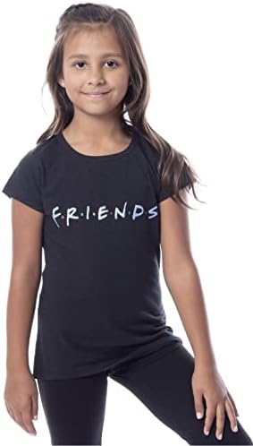 Стоки за ТЕЛЕВИЗИОННИ предавания Seven Six Times Friends, Тениска За момичета с студени студени Син Блясък Friends