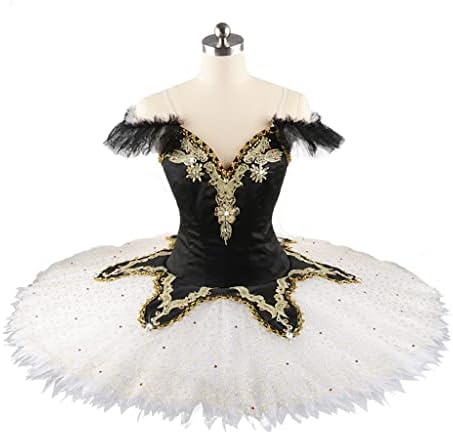 DINGZZ Професионален Конкурс за класически балет, Балетные костюми за момичета, Блинные Костюми, рокли, с назъбени (Цвят: цвят на изображението, Размер: XS код)