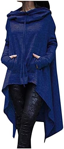 ZDFER Пуловер Блузи за Жени, Плюс Размера на Hoody С Грешен Подолом Hoody Пуловер Рокли Без Качулка Върхове с Джоб