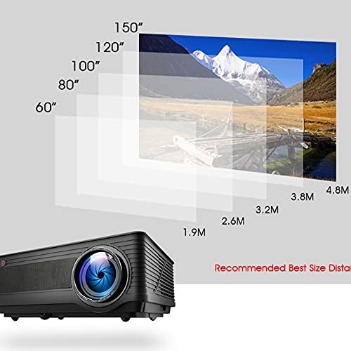 Дебел проектор M5 M5W M5S M5SW Full 1080P, 4K 6500 Bluetooth съвместим с подарък (Цвят: M5S-W)