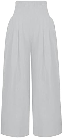 Дамски Ежедневни Панталони палацо GLIENST с широки Штанинами, Свободни Панталони с висока талия и джобове S-XXL