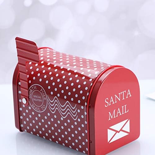 ABOOFAN Коледна Лидице Кутия За Бонбони Коледен Метална Пощенска Кутия Тенекеджия Подаръчни Кутии с Капаци за Бисквити,