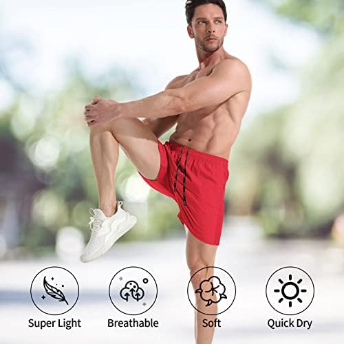 VPOS Спортни къси Панталони за мъже и 5 Инча - Леки Мъжки Спортни Шорти бързо съхнещи Спортни Шорти за Бягане с Джобове с цип