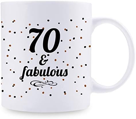 подаръци за 70-ия рожден ден на жени, Чаши - 70 и Чудесата Кафеена чаша, Украса за рожден Ден на 1950 година