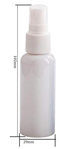 Пластмасова бутилка от РЕТ материал Млечно-бял цвят обем 30 мл със спрей за пътуване, Здрава, подходяща за рециклиране,