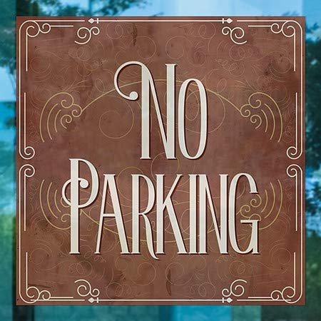 CGSignLab | Паркинг е забранено -Викторианската карта, Прозрачно стъкло | 24 x24