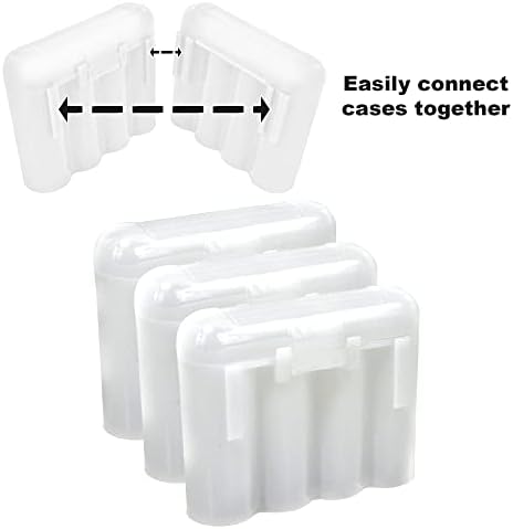 EBC Battery 12 Бели Пластмасови Чанти за съхранение на акумулаторни батерии тип АА ААА С притежателя на