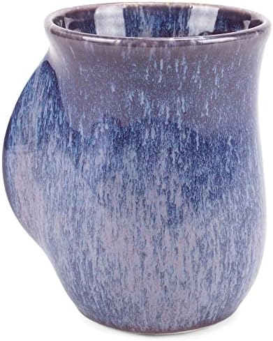 Комплект от 2 Керамични чаши за затопляне на ръцете Elanze Designs с реактивни глазура с тегло 14 грама, Тъмно лилаво