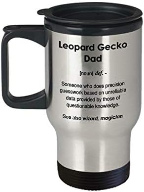 Кафеена Чаша Смешни Leopard Gecko Dad Definition Coffee Mug - 14 грама Пътна чаша