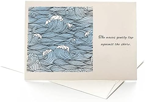 Летни Морски вълни Фон Прозрачни Печати за Направата на Картички, Ретро Океанските вълни Фон Печати Морска Вълна Прозрачна