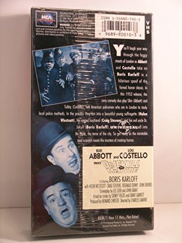 Бъд Абът и Лу Костело се Запознават с д-р Джекиллом и мистър Хайдом-Видео запис на VHS