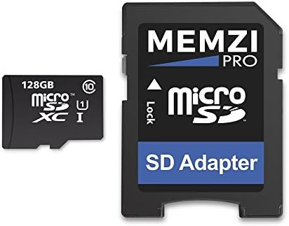 MEMZI PRO 128 GB, клас 10 80 Mb/s. Карта памет Micro SDXC с SD адаптер за Samsung Galaxy Sol 2, Amp Prime 2, Halo,